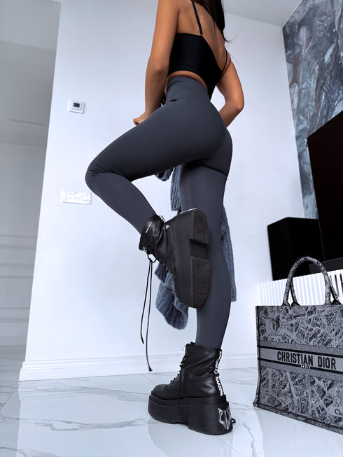 ТЕРМО леггинсы "PERFECT BODY LM819" - СЕРЫЕ ПРЕДЗАКАЗ